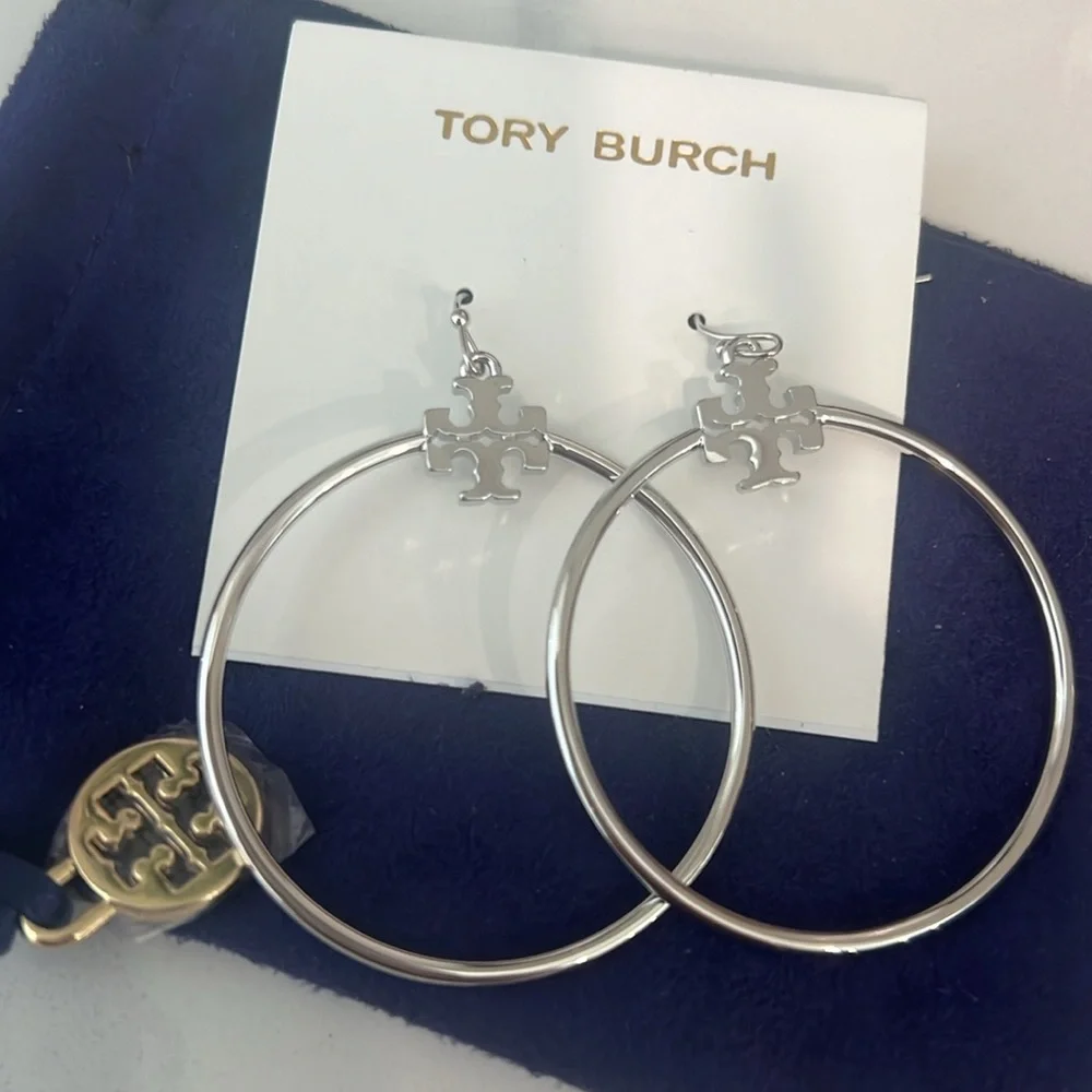 Tory Burch Stacked-T Hoop - Picture 12 of 12